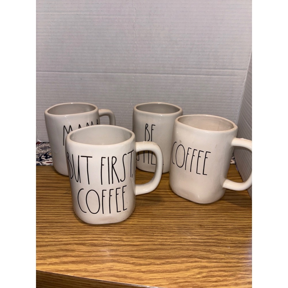 Rae Dunn Artisan Collection Mugs and Pitcher Set 5pc Mama Bear Coffee Fresh
